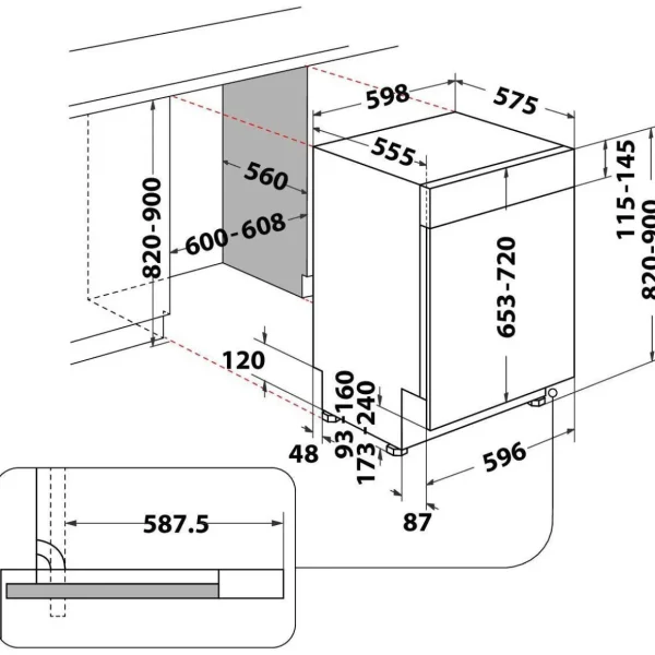 Lave vaisselle encastrable WD0BD851AX 6èmeSens
