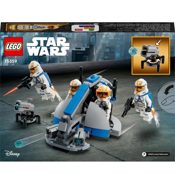 LEGO Star Wars 75359 Pack de Combat des Clone Troopers de la 332e Compagnie d'Ahsoka, Jouet avec Véhicule Speeder