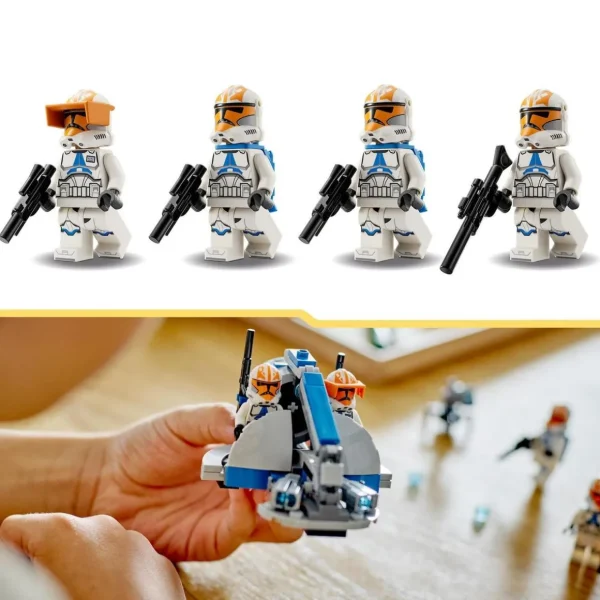 LEGO Star Wars 75359 Pack de Combat des Clone Troopers de la 332e Compagnie d'Ahsoka, Jouet avec Véhicule Speeder