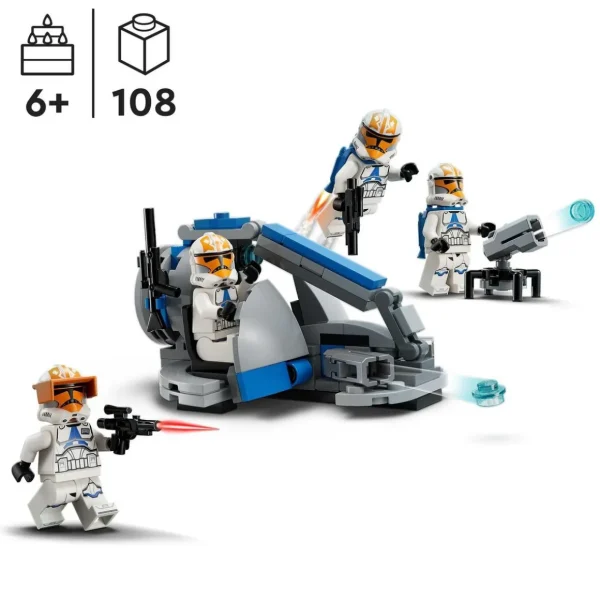 LEGO Star Wars 75359 Pack de Combat des Clone Troopers de la 332e Compagnie d'Ahsoka, Jouet avec Véhicule Speeder