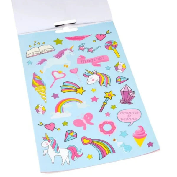 Livre de Gommettes Licorne & Sirène 24cm Blanc