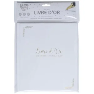 Livre d'Or Nos Moments Inoubliables 20x25cm Blanc
