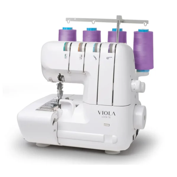 LOOK T8 Surjeteuse avec Différentiel, Enfilage Simplifié, Machine à Coudre Overlock Facile à Utiliser 2/3/4 Fils, Lumière LED, Silencieuse