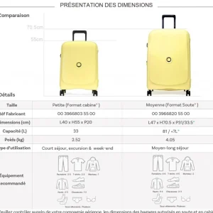 Lot 2 valises rigides Beaumont cabine 55cm et soute 71cm TSA