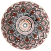 Lot de 6 Assiettes Creuses Mandala 20cm Orange