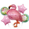 Lot de 4 Ballons Flamant Rose 25cm Multicolore