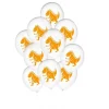 Lot de 10 Ballons de Baudruche Dinosaure 18cm Transparent