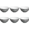 Lot de 6 Bols Porcelaine Lunis 15cm Noir