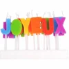 Lot de 18 Bougies Joyeux Anniversaire 17cm Multicolore
