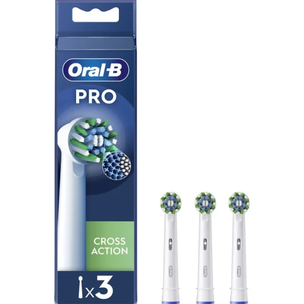 Lot de 3 brossettes CROSS ACTION PRO - Blanc