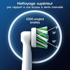 Lot de 8 brossettes Cross Action - Blanc