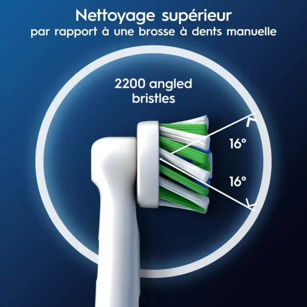 Lot de 8 brossettes Cross Action - Blanc