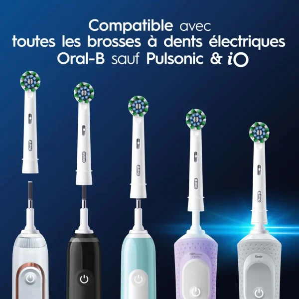 Lot de 8 brossettes Cross Action - Blanc
