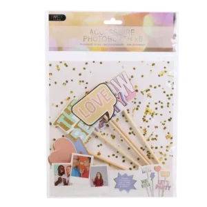 Lot de 6 Bâtons Photo Booth 20cm Multicolore
