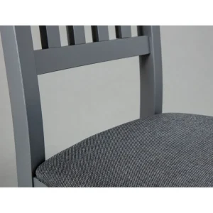 Lot de 2 chaises bois massif assise rembourée LUNA