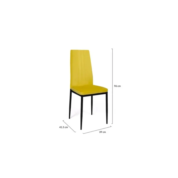 Lot de 6 chaises en velours JUNE