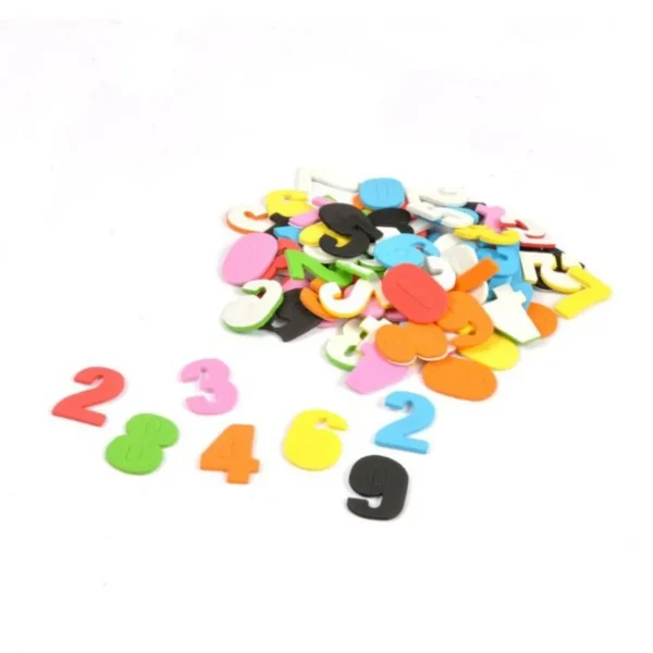 Lot de 100 Chiffres Mousse Adhésifs Multicolore