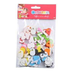 Lot de 100 Chiffres Mousse Adhésifs Multicolore