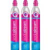 Lot de 3 cylindres de gaz co2 60l quick connect pour machine à gazéifier - 3 x cylindre quick connect
