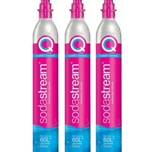Lot de 3 cylindres de gaz co2 60l quick connect pour machine à gazéifier - 3 x cylindre quick connect