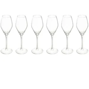 Lot de 6 Flûtes à Champagne Silvia 21cl Transparent