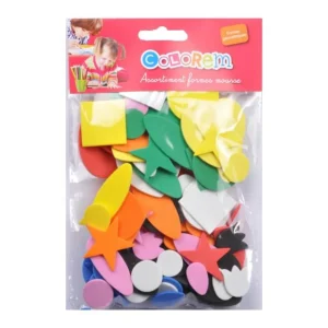 Lot de 100 Formes Mousse Adhésifs Multicolore