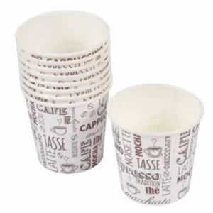 Lot de 50 Gobelets en Carton Expresso 12cl Blanc
