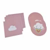 Lot de 6 Invitations d'Anniversaire Nuage Rainbow Rose