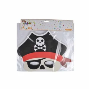 Lot de 6 Masques en Papier Pirates Noir
