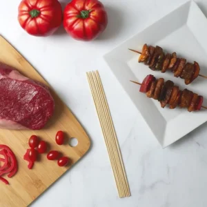 Lot de 100 Piques à Brochette Bois 30cm Naturel