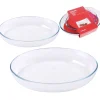 Lot de 2 Plats à four ovales en verre borosilicate