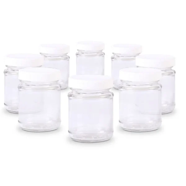Lot de 8 pots de yaourts - Transparent