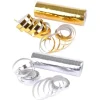 Lot de 2 Rouleaux Serpentins 4m Argent & Or