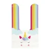 Lot de 10 Sacs à Bonbon Licorne 22cm Multicolore