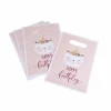 Lot de 6 Sacs à Bonbons Boho Chat 23cm Rose