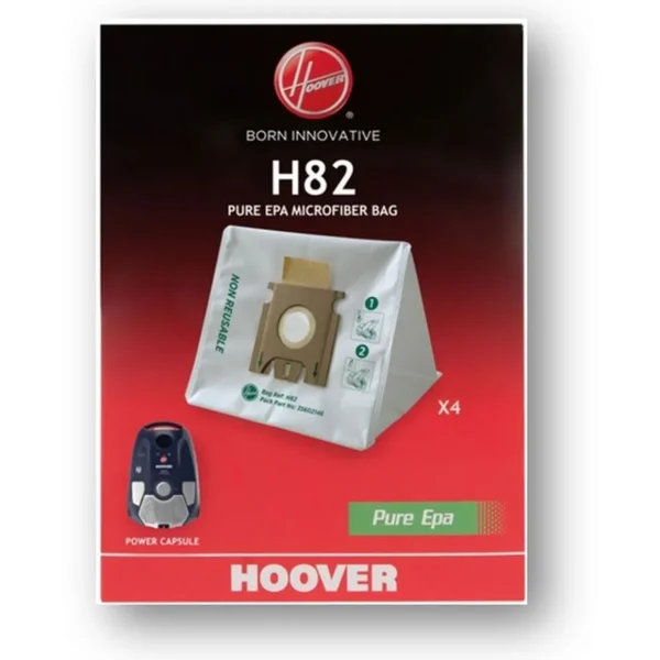 Lot de 4 Sacs H82 pour Aspirateur Power Capsule