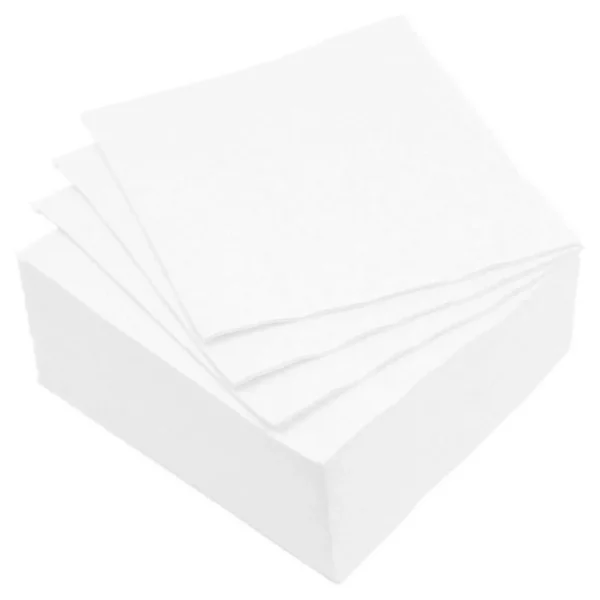 Lot de 40 Serviettes en Papier Cocktail 38x38cm Blanc