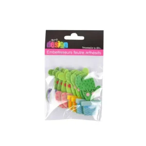 Lot de 8 Stickers Feutrine Animaux Marins 15cm Vert