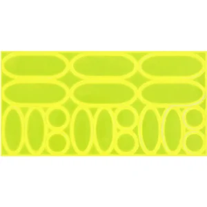 Lot de 36 stickers réfléchissants Urban Moove - Jaune/gris