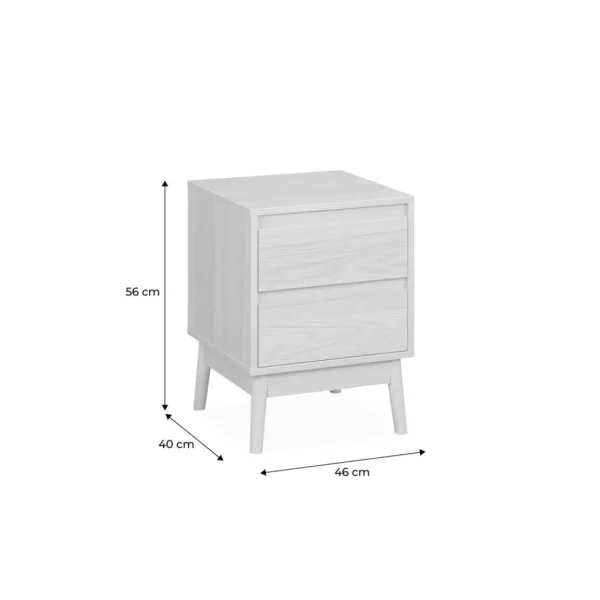 Lot de 2 tables de chevet décor bois. deux tiroirs