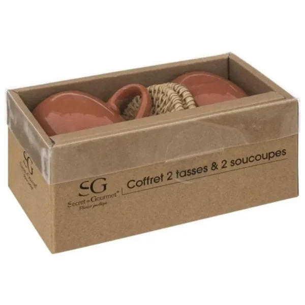 Lot de 2 Tasses à Café Alicante 10cl Terracotta