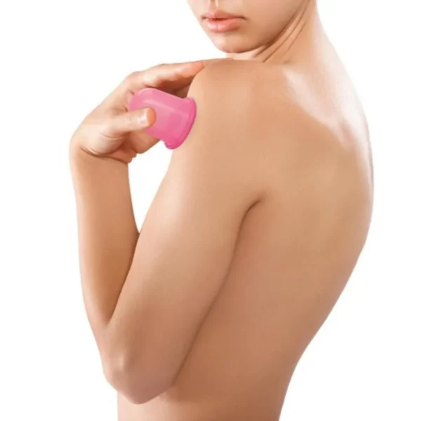 Lot de 2 Ventouses Silicone Cellulite 8cm Rose