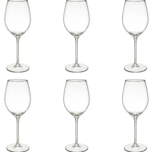Lot de 6 Verres à Vin Lina 41cl Transparent