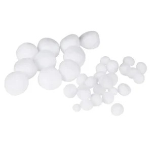 Lot de Pompons Ronds Créatif Blanc