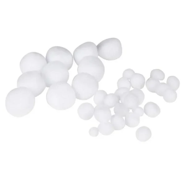 Lot de Pompons Ronds Créatif Blanc