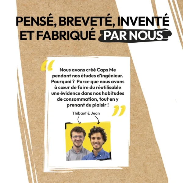 Lot d'opercules en papier compostable - Blanc