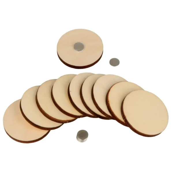 10 magnets en bois à personnaliser