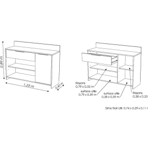 Meuble rangement de cuisine compact LIKE