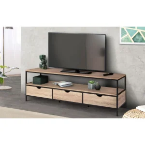 Meuble TV 3 tiroirs L160 cm HOUSTON