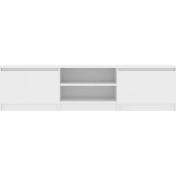 Meuble TV Blanc 140x40x35,5 cm Bois d'ingenierie